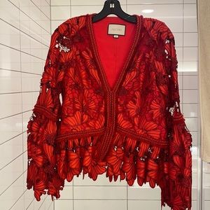 Alexis Red lace top